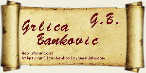Grlica Banković vizit kartica